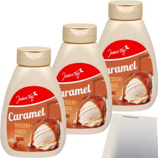 Jeden Tag Dessertsauce Caramel 3er Pack (3x 250g Tube) + usy Block