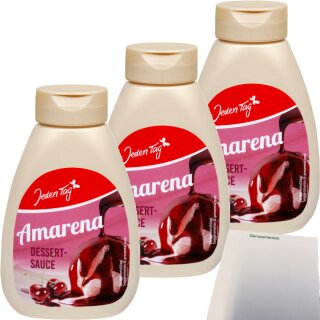 Jeden Tag Dessertsauce Amarena 3er Pack (3x250g Tube) + usy Block