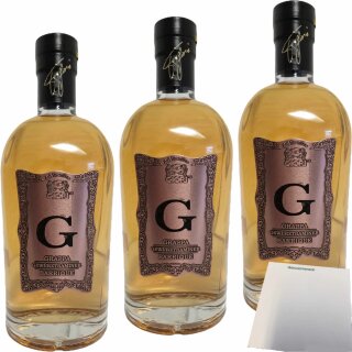 Giori Grappa Gewürztraminer Barrique 3er Pack (3x700ml Flasche) + usy Block