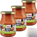 Hofgut Ajvar mild 3er Pack (3x370ml Glas) + usy Block