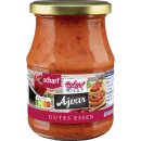 Hofgut Ajvar scharf 3er Pack (3x370ml Glas) + usy Block