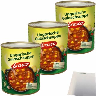 Erasco Ungarische Gulaschsuppe 3er pack (3x770ml Dose) + usy Block