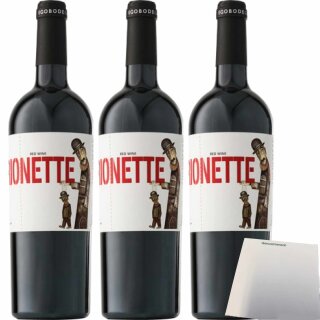 Egobodegas "Marionette" Jumilla Rotwein 3er Pack (3x750ml Flasche) + usy Block