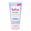 bebe WASCHGEL Normale & Mischhaut 3er Pack (3x150ml Flasche) + usy Block
