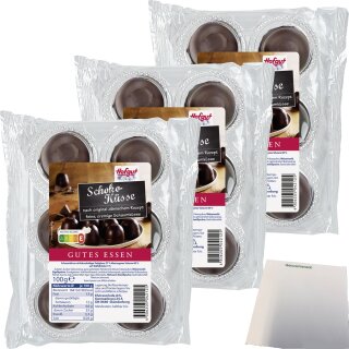 Hofgut Schaumküsse Schoko 6er 3er Pack (3x100g Packung) + usy Block