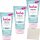 bebe Peeling für zarte Haut Normale & Mischhaut 3er Pack (3x150ml Flasche) + usy Block