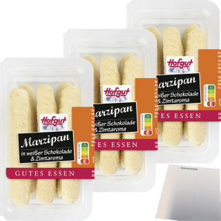Hofgut Marzipanstangen Zimt 3er Pack (3x100g Packung) + usy Block