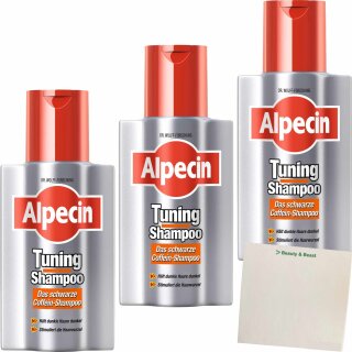 Alpecin Tuning Shampoo 3er Pack (3x200ml Flasche) + usy Block