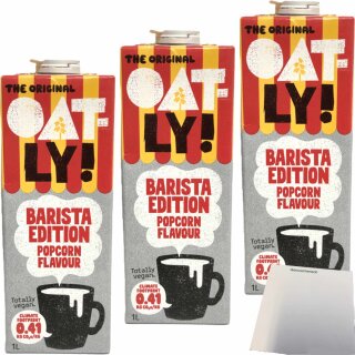 Oatly Barista Edition Popcorn Flavour 3er Pack (3x1L Packung) + usy Block