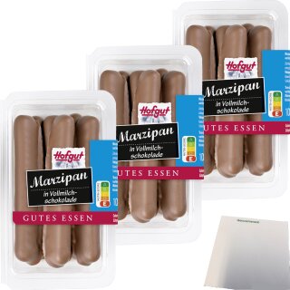 Hofgut Marzipanstangen Vollmilch 3er Pack (3x100g Packung) + usy Block