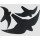 Vogelmotive schwarz selbstklebend (1 Stück mit 3 Vögeln)