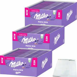 Milka Alpenmilchschokolade 3er Pack (3x 19x45g) Tafel VPE + usy block