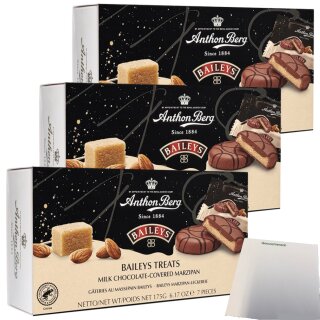 A.Berg Schokolade Baileys in Marzipan 3er Pack (3x175g Packung) + usy Block