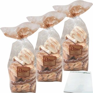 Esser Schweineöhrchen 3er Pack (3x250g Packung) + usy Block