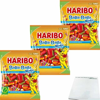 Haribo Balla-Balla Magic 3er Pack (3x160g Packung) + usy Block