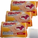 Filinchen Original Knusperbrot  3er Pack (3x75 g) Packung + usy Block