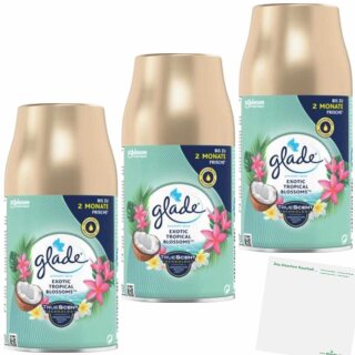 Glade Automatic Spray Nachfüller tropical Blue 3er Pack (3x269ml Dose) + usy Block