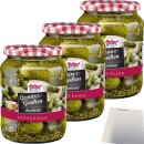 Hofgut Gewuerzgurken 3er Pack (3x720ml Glas) + usy Block