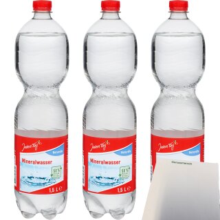 Jeden Tag Mineralwasser Naturelle 3er Pack (3x1,5l Flasche) + usy Block