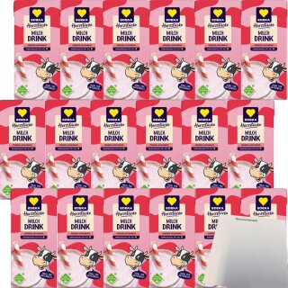 Edeka Milchdrink Erdbeere 6er Pack (18x200ml Packung) + usy Block