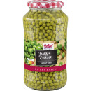 Hofgut Erbsen sehr fein 3er Pack (3x720ml Glas) + usy Block