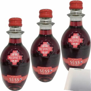Medinet Rouge Süß 3er Pack (3x0,25 Liter Flasche) + usy Block