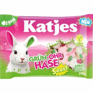 Katjes Grün Ohr Hase Sauer (210g Beutel)