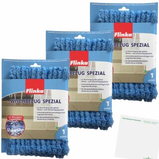 Flinka Microfaser Wischbezug Spezial (3er Pack) + usy Block
