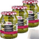 Hofgut Feine Cornichons 3er Pack (3x370ml Glas) + usy Block