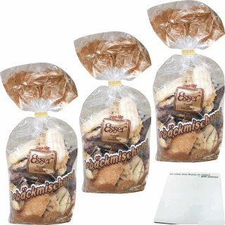 Esser Gebäckmischung 3er Pack (3x250g Beutel) + usy Block
