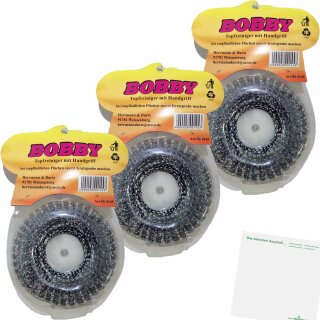 bobby Topfreiniger mit Handgriff 3er Pack (3 Stück) + usy Block