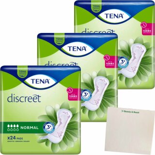 Tena Discreet Normal 3er Pack (24stk Packung) + usy Block