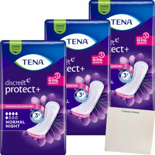 Tena Discreet Normal Night 3er Pack (20stk Packung) + usy Block