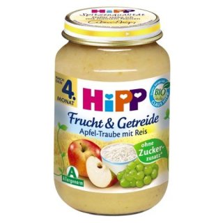 Hipp Frucht & Getreide "Apfel-Traube mit Reis", 190
