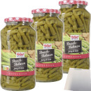 Hofgut Feine Brechbohnen 3er Pack (3x720ml Glas) + usy Block