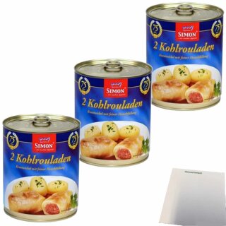 Simon Kohl-Rouladen in pikanter Sauce 3er Pack (3x800g Dose) + usy Block