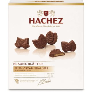 Hachez Braune Blätter Irish Cream Pralinés (150g Packung)