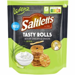 Lorenz Saltletts Tasty Rolls Sour Cream & Onion (130g Packung)