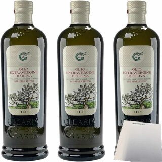 Olearia Del Garda Olivenöl Extra Vergine 3er Pack (3x1000ml Flasche) + usy Block