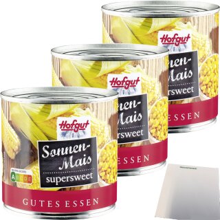 Hofgut Sonnenmais 3er Pack (3x425ml Dose) + usy Block