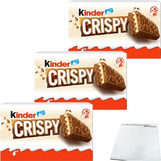 kinder Crispy 5Stk Box 3er Pack (3x170g Packung) + usy Block