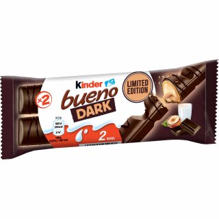 Kinder bueno DARK Limited Edition 2er Packung (2 Riegel, 43g Packung)