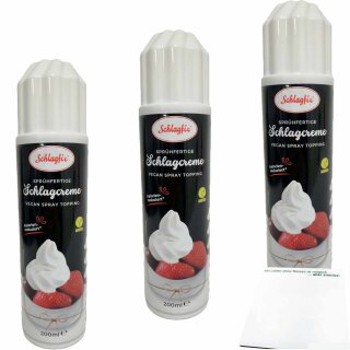 Schlagfix sprühfertige Schlagcreme 3er Pack (3x200ml Flasche) + usy Block