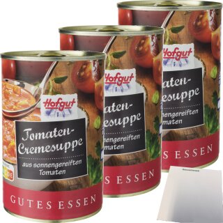Hofgut Tomatencremesuppe 3er Pack (3x400ml Dose) + usy Block