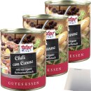 Hofgut Chili con Carne 3er Pack (3x800g Dose) + usy Block