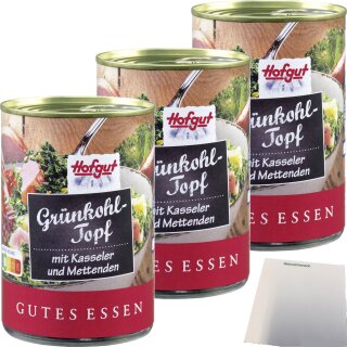 Hofgut Grünkohl mit Mettenden 3er Pack (3x400g Dose) + usy Block