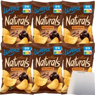 Lorenz Naturals Balsamico Chips Kartoffelchips geröstet 6er Pack (6x95g Beutel) + usy Block