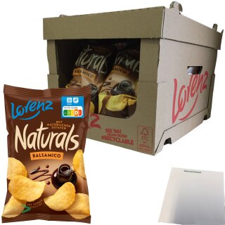 Lorenz Naturals Balsamico Chips Kartoffelchips geröstet 12er Pack (12x95g Beutel) + usy Block