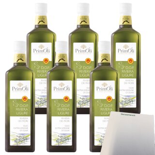 PrimOli Natives Olivenöl Riviera Ligure extra VPE (6x500ml Flasche) + usy Block