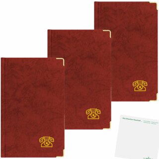 Stylex Adress- und Telefon Buch 3er Pack (3 Stück) + usy Block